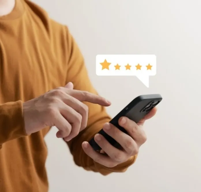 Person holding phone